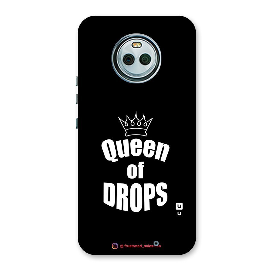 Queen of Drops Black Back Case for Moto X4