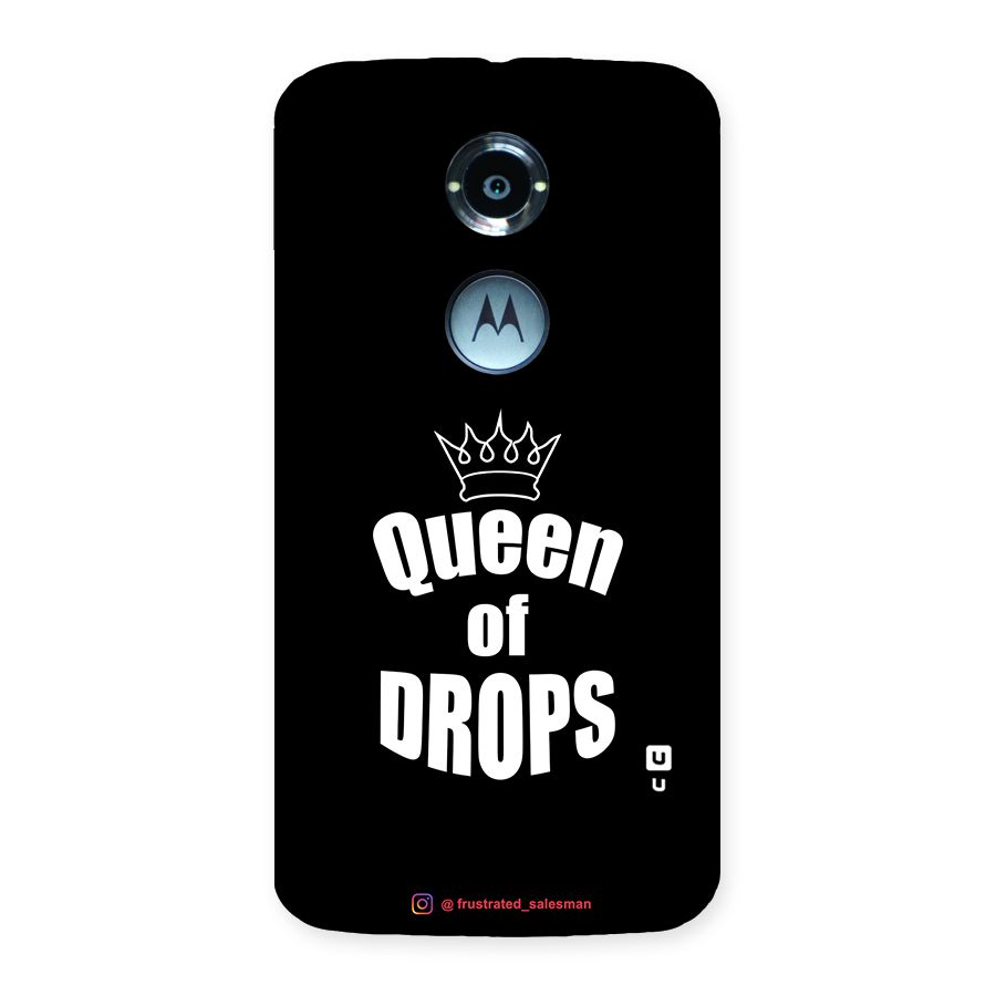 Queen of Drops Black Back Case for Moto X 2nd Gen