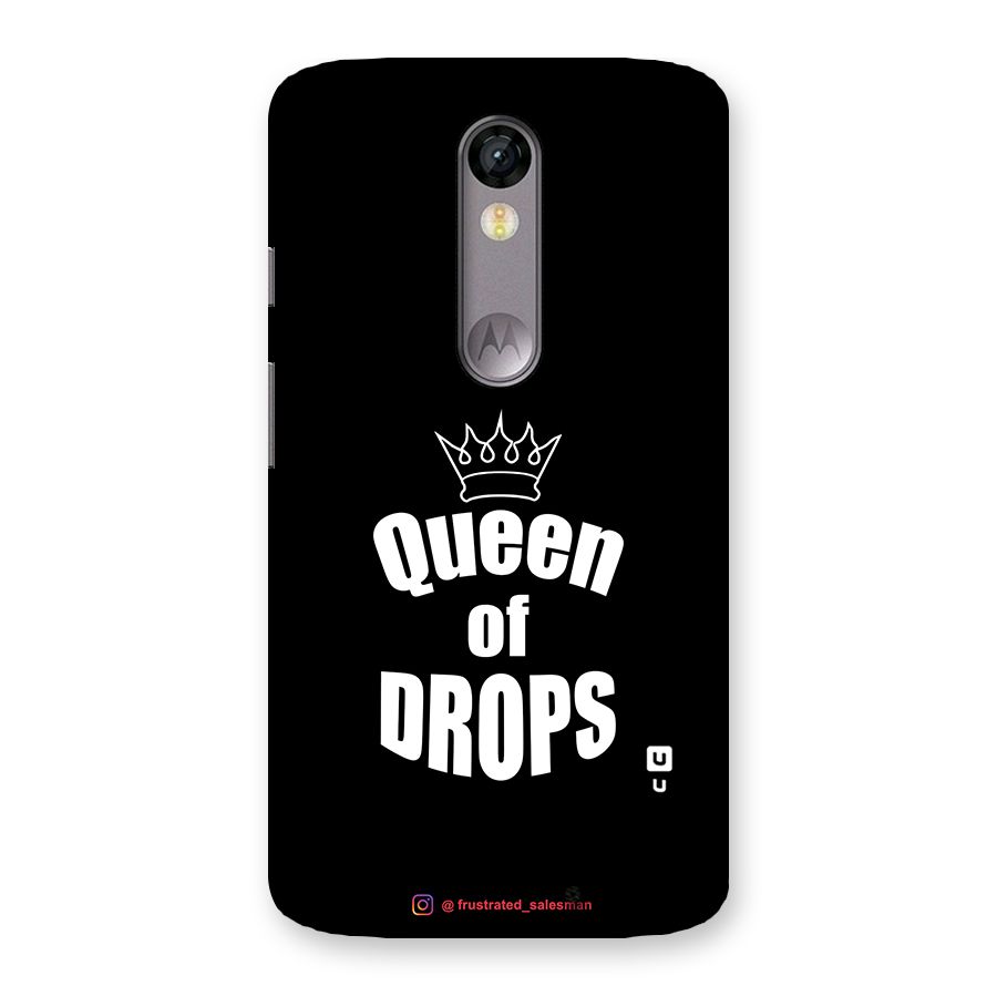 Queen of Drops Black Back Case for Moto X Force
