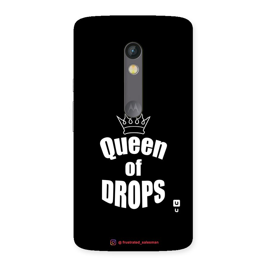 Queen of Drops Black Back Case for Moto X Play
