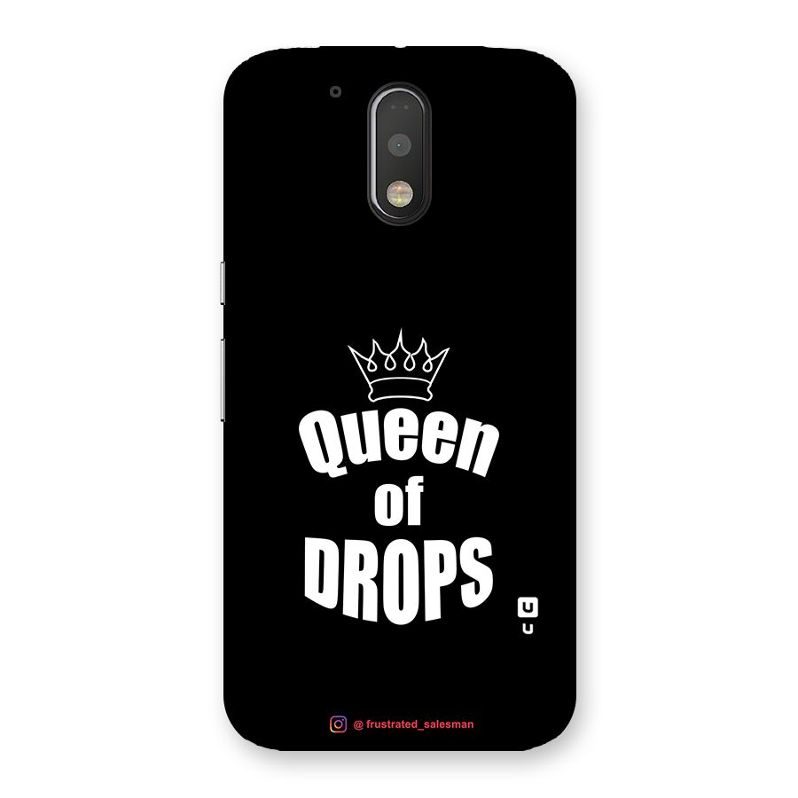 Queen of Drops Black Back Case for Motorola Moto G4