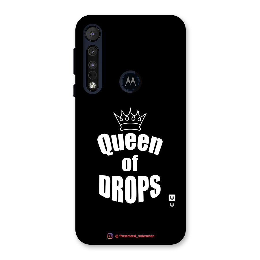 Queen of Drops Black Back Case for Motorola One Macro