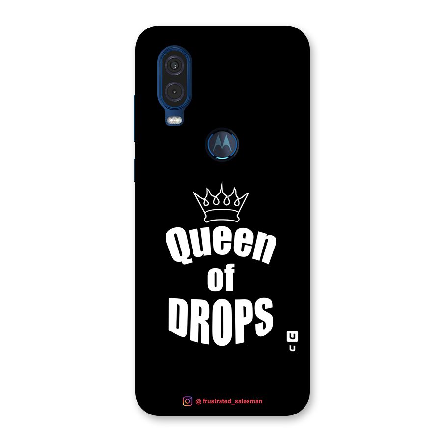 Queen of Drops Black Back Case for Motorola One Vision