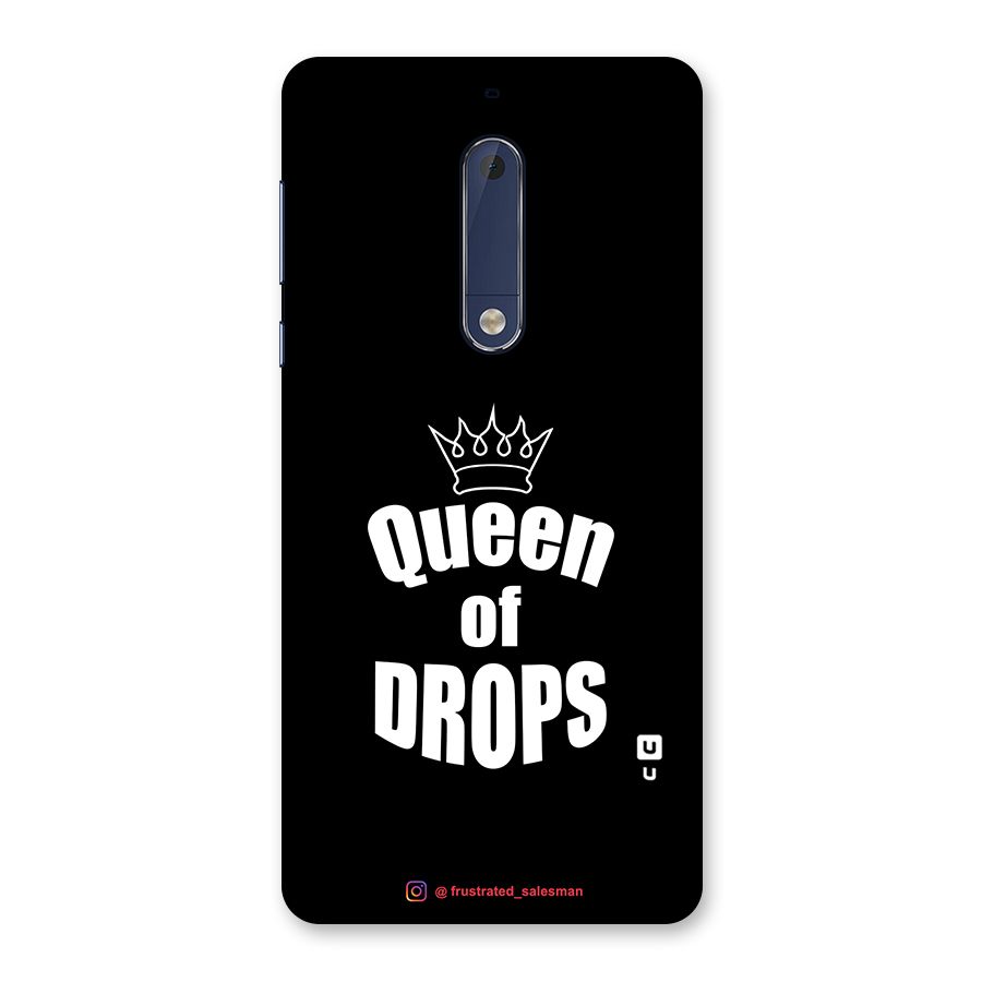 Queen of Drops Black Back Case for Nokia 5