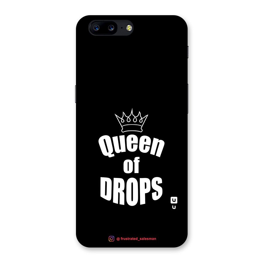 Queen of Drops Black Back Case for OnePlus 5