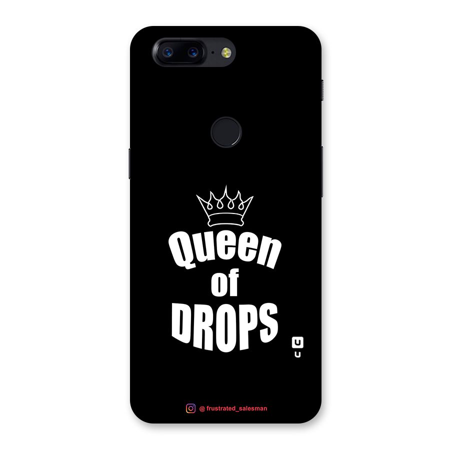 Queen of Drops Black Back Case for OnePlus 5T