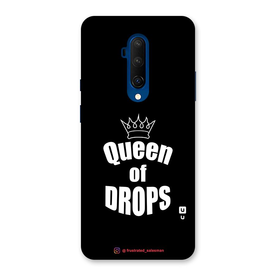 Queen of Drops Black Glass Back Case for OnePlus 7T Pro