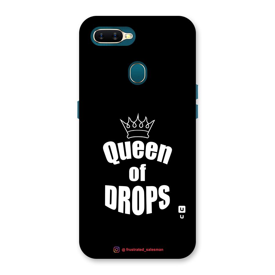 Queen of Drops Black Back Case for Oppo A12s