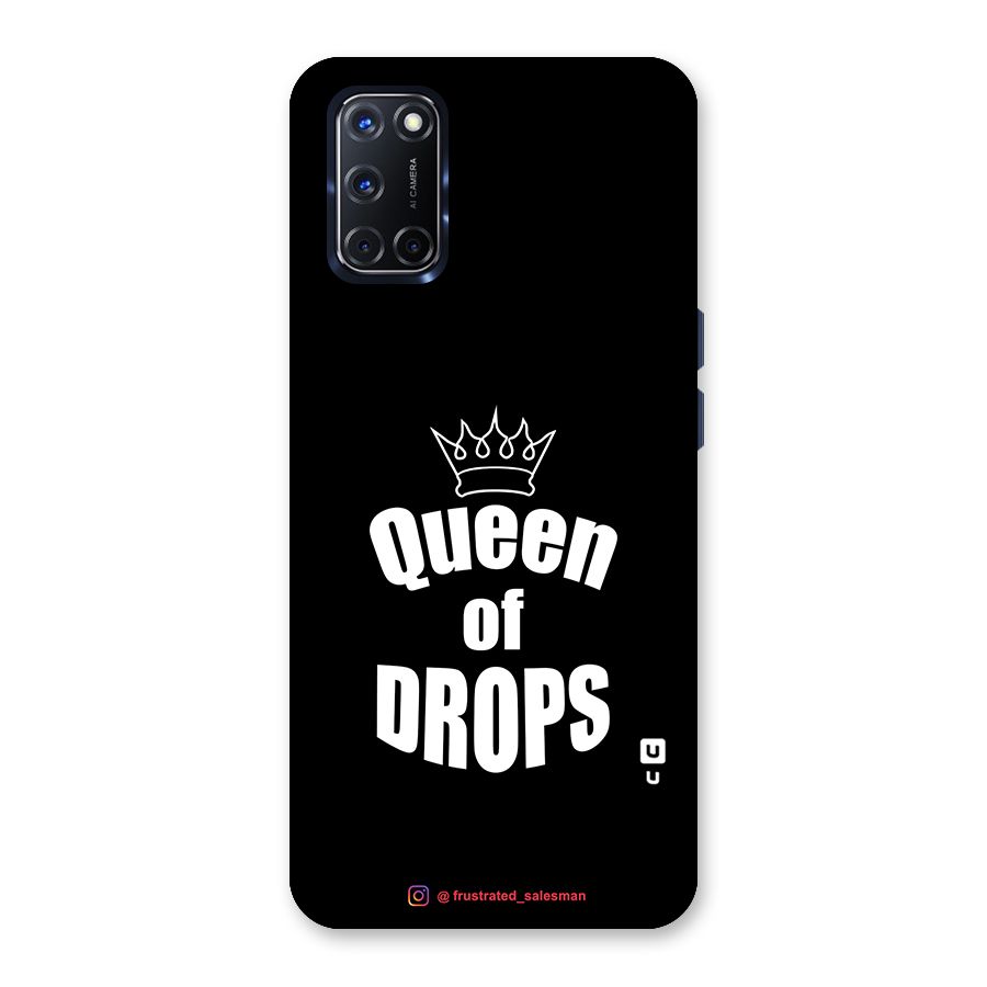 Queen of Drops Black Glass Back Case for Oppo A52