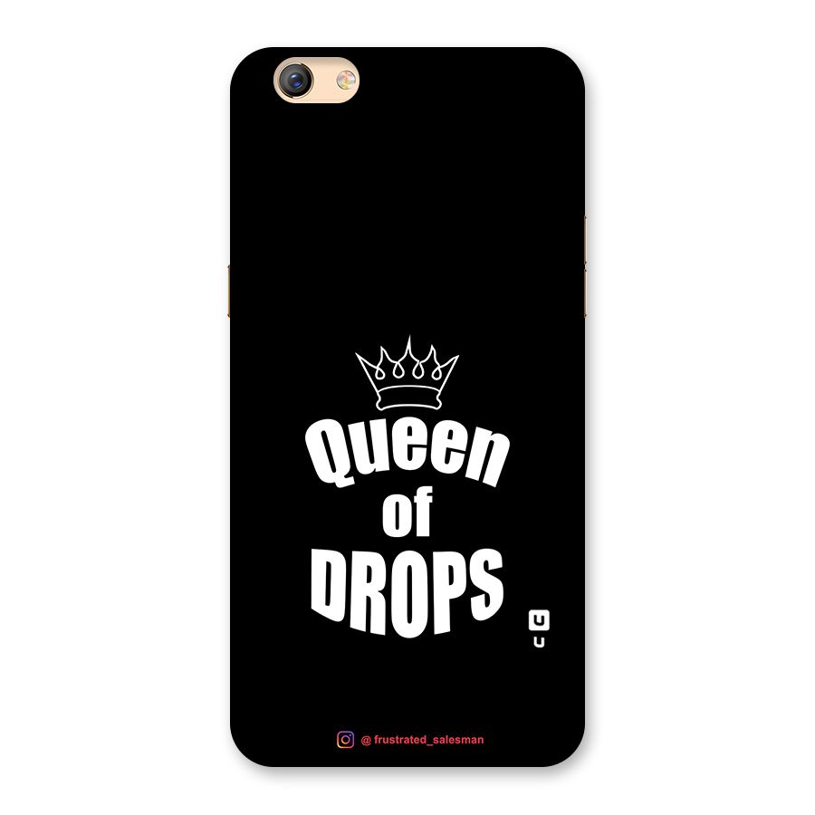 Queen of Drops Black Back Case for Oppo F3 Plus