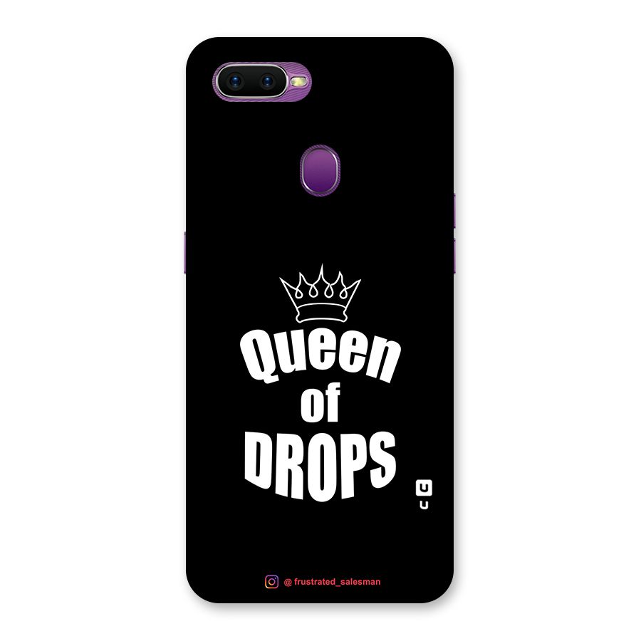Queen of Drops Black Back Case for Oppo F9
