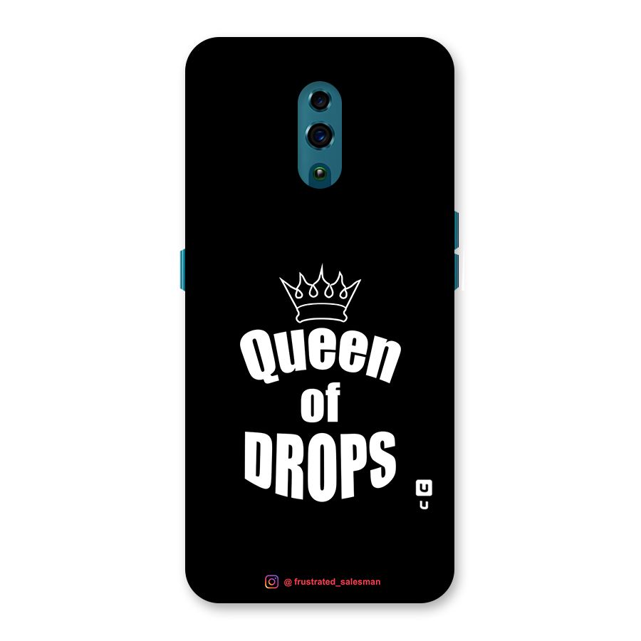 Queen of Drops Black Back Case for Oppo Reno