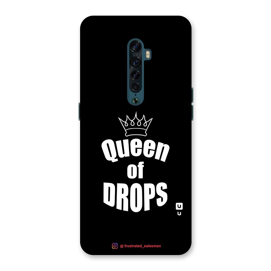 Queen of Drops Black Back Case for Oppo Reno2
