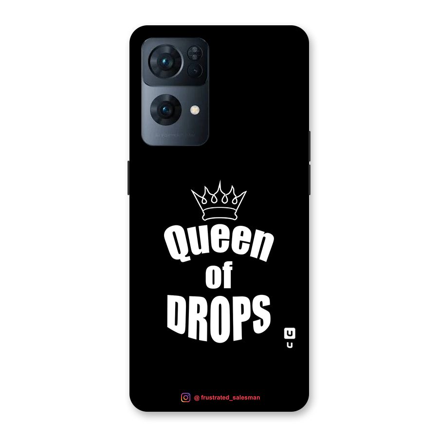Queen of Drops Black Back Case for Oppo Reno7 Pro 5G