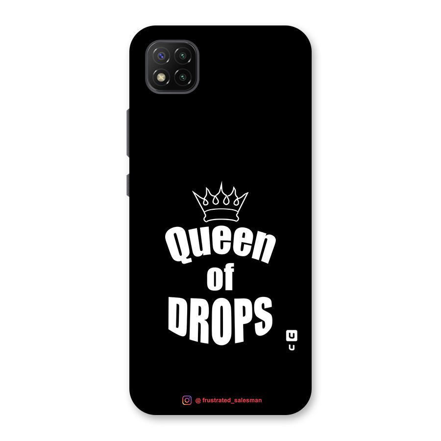 Queen of Drops Black Back Case for Poco C3