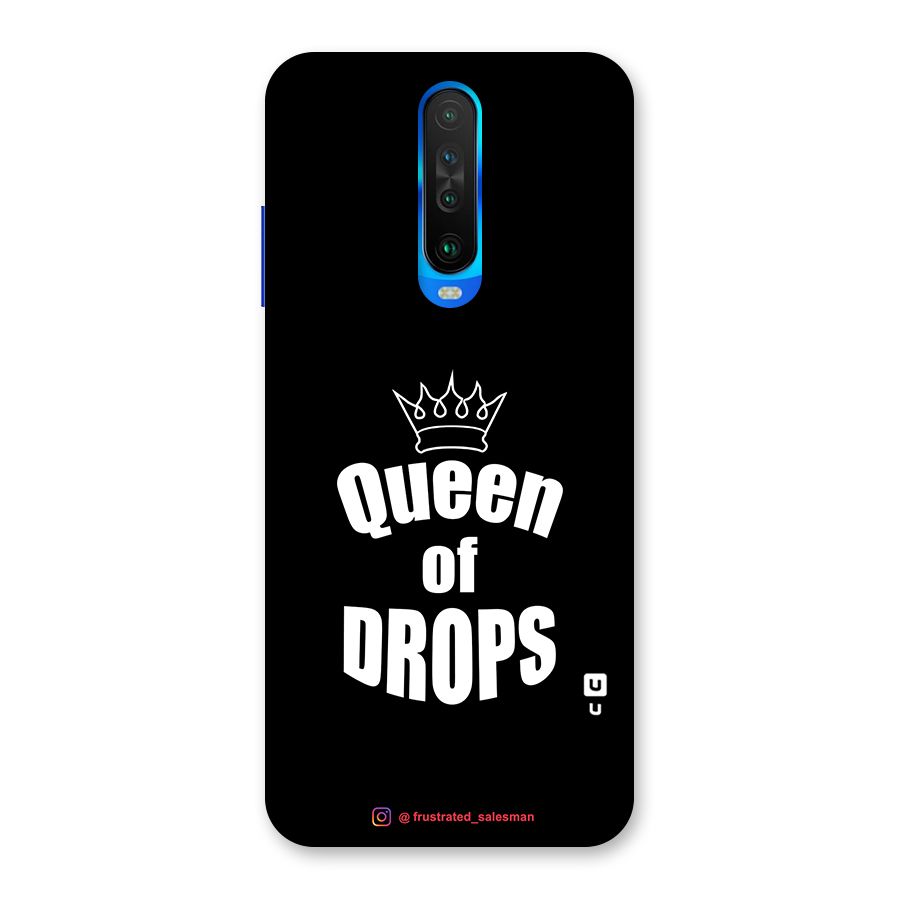 Queen of Drops Black Back Case for Poco X2
