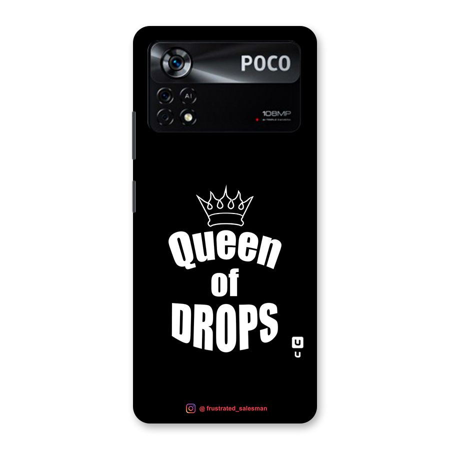 Queen of Drops Black Back Case for Poco X4 Pro 5G