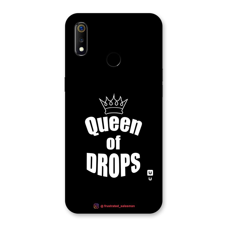 Queen of Drops Black Back Case for Realme 3
