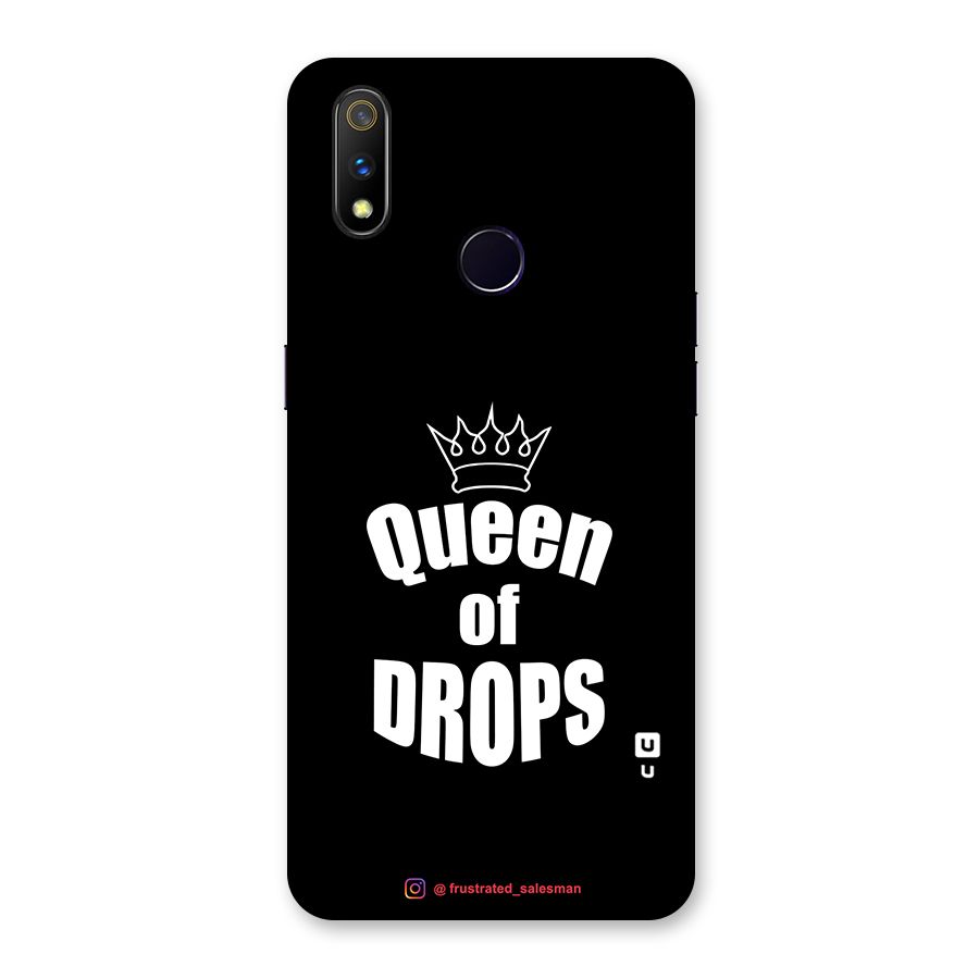 Queen of Drops Black Back Case for Realme 3 Pro