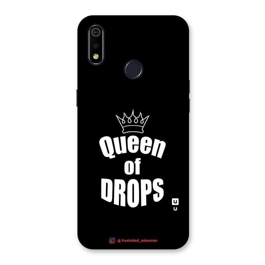 Queen of Drops Black Back Case for Realme 3i
