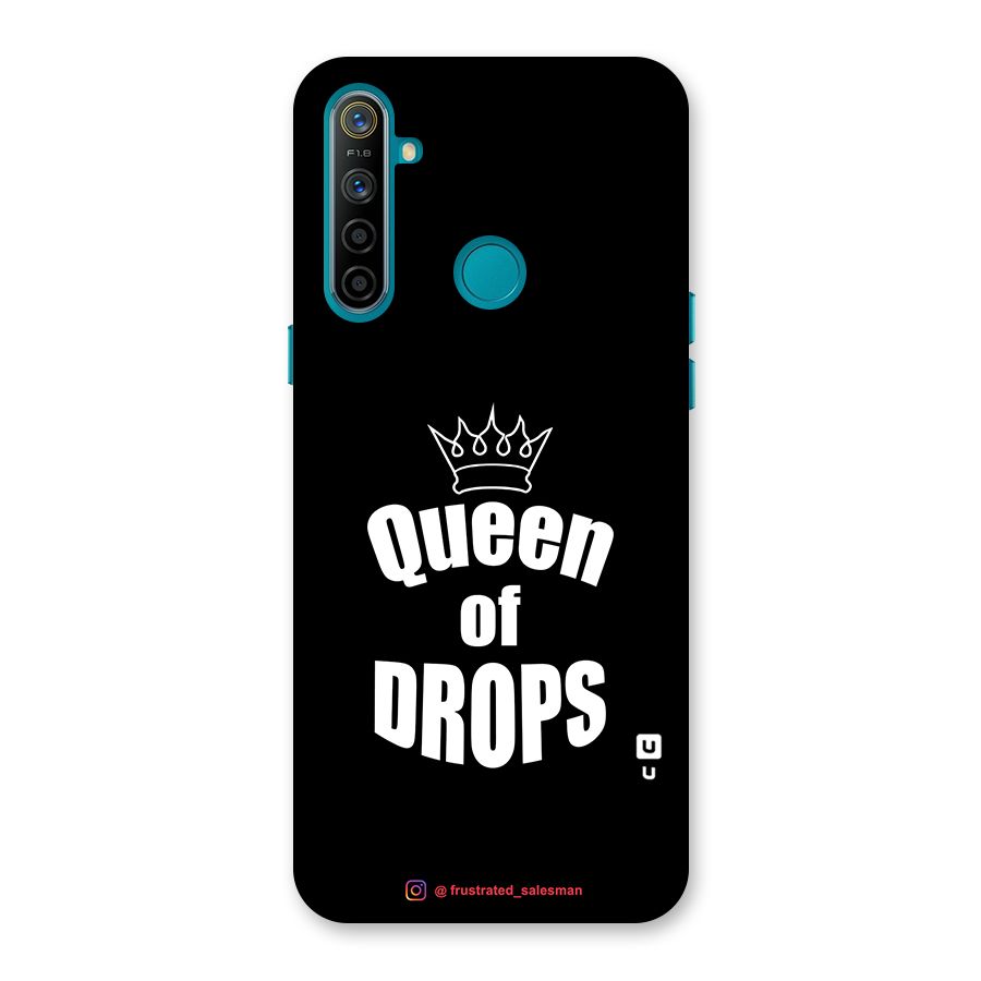 Queen of Drops Black Back Case for Realme 5i