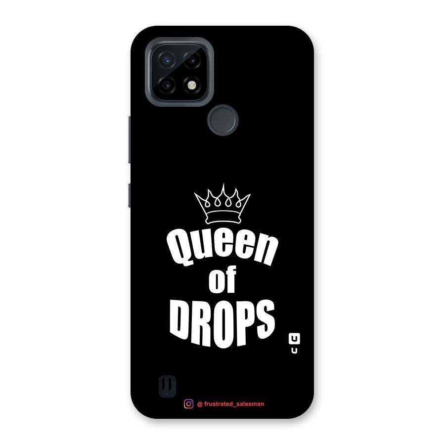 Queen of Drops Black Back Case for Realme C21