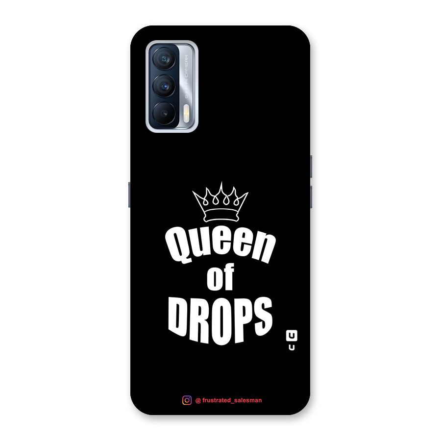 Queen of Drops Black Glass Back Case for Realme X7