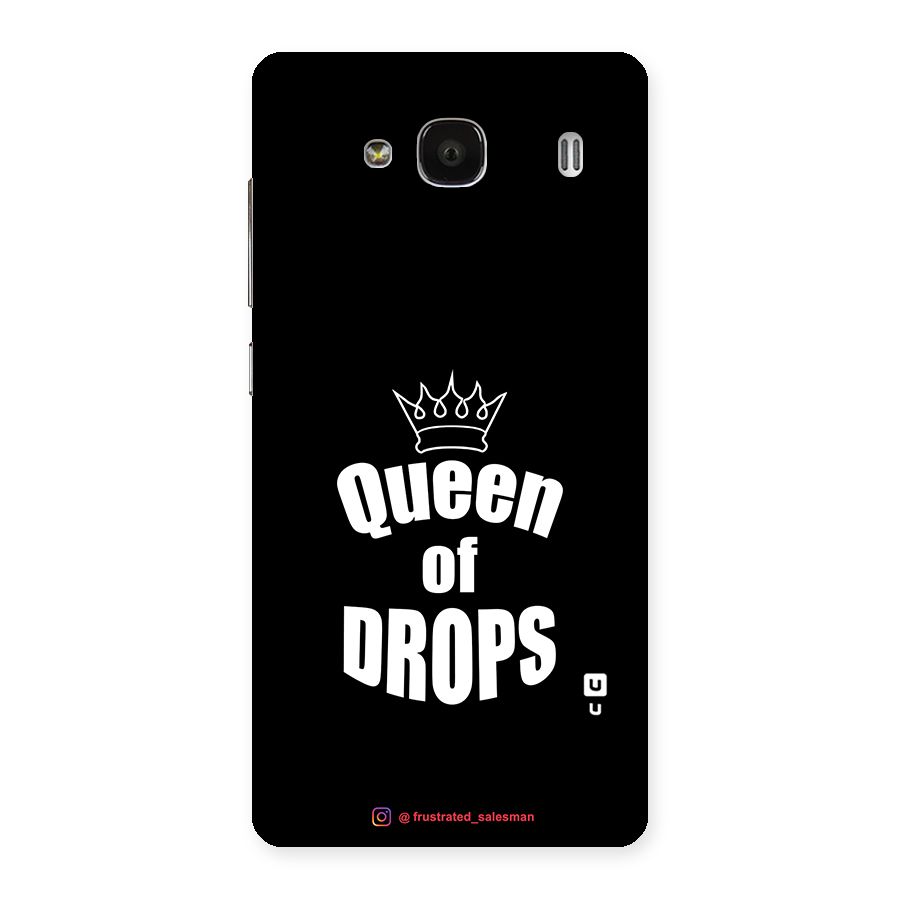 Queen of Drops Black Back Case for Redmi 2