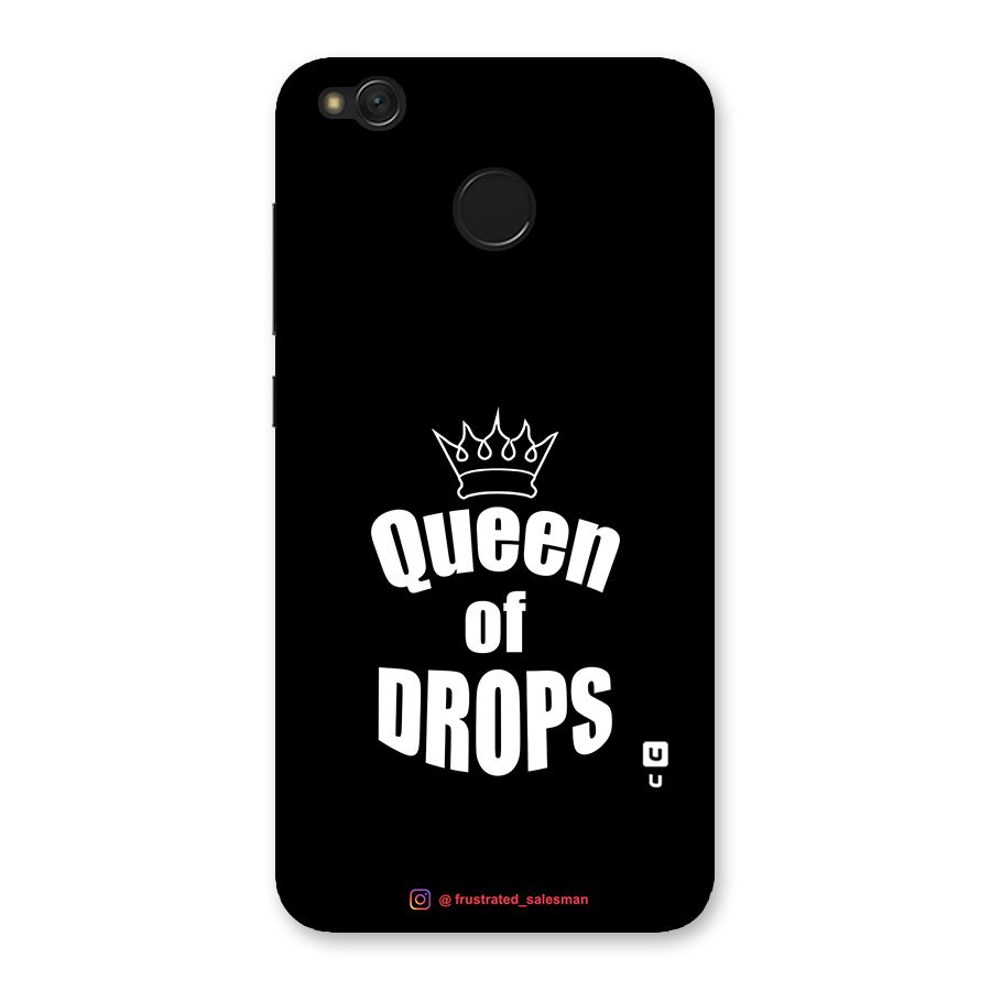Queen of Drops Black Back Case for Redmi 4