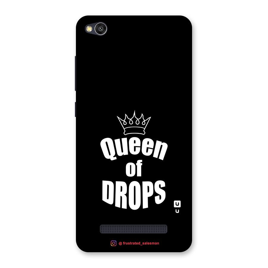Queen of Drops Black Back Case for Redmi 4A