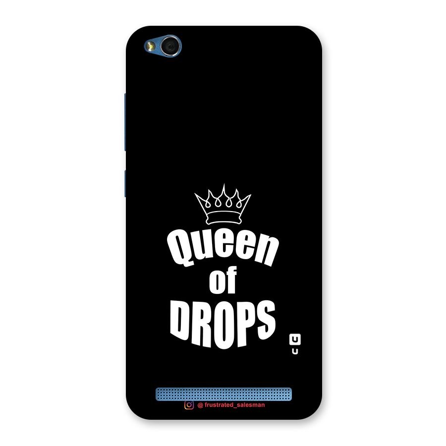 Queen of Drops Black Back Case for Redmi 5A