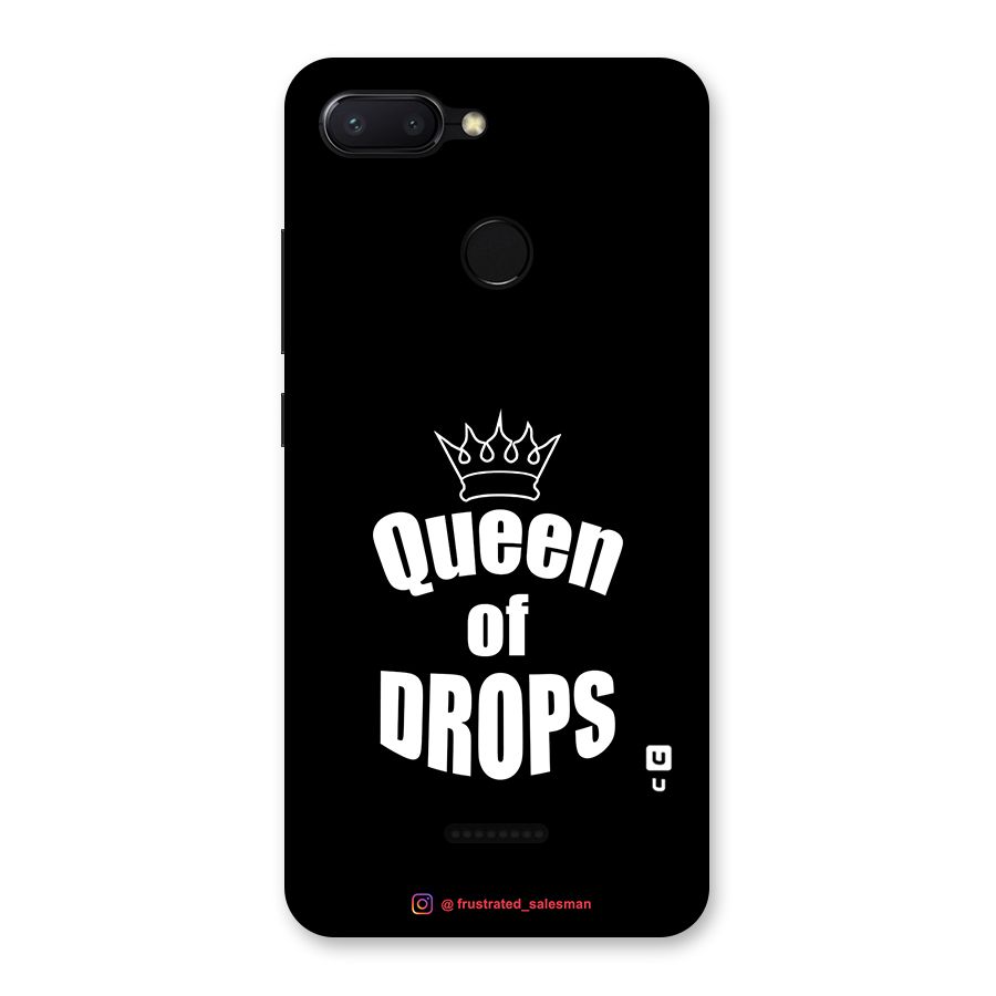 Queen of Drops Black Back Case for Redmi 6