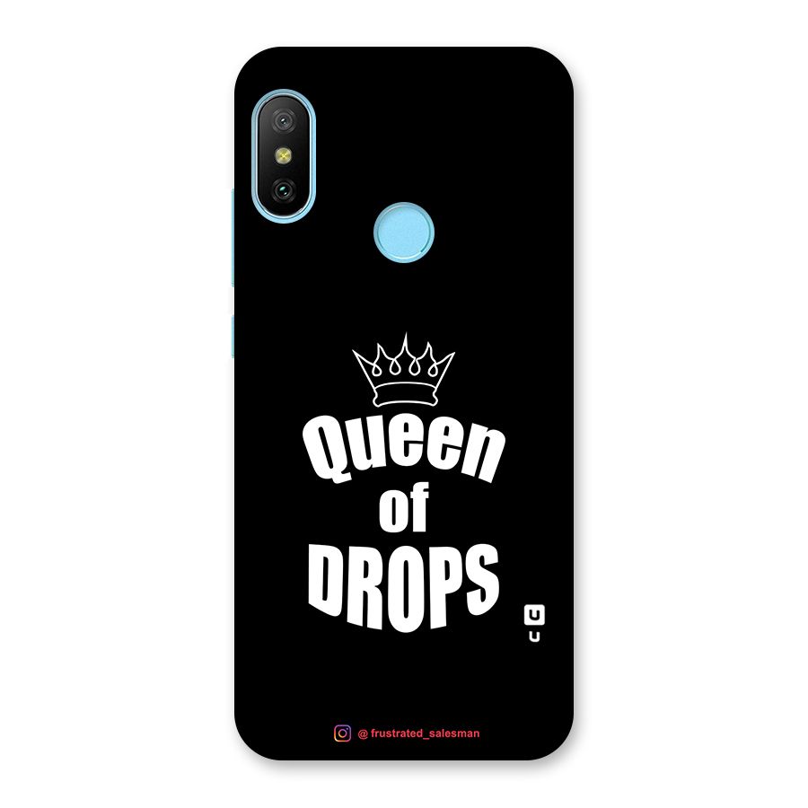 Queen of Drops Black Back Case for Redmi 6 Pro
