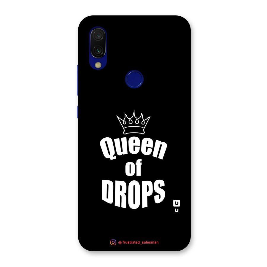 Queen of Drops Black Back Case for Redmi 7