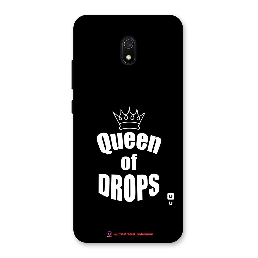 Queen of Drops Black Back Case for Redmi 8A