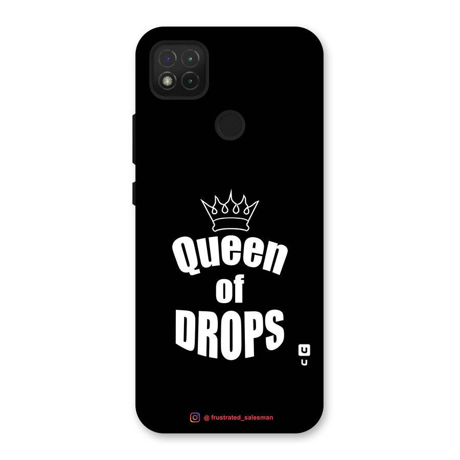Queen of Drops Black Back Case for Redmi 9