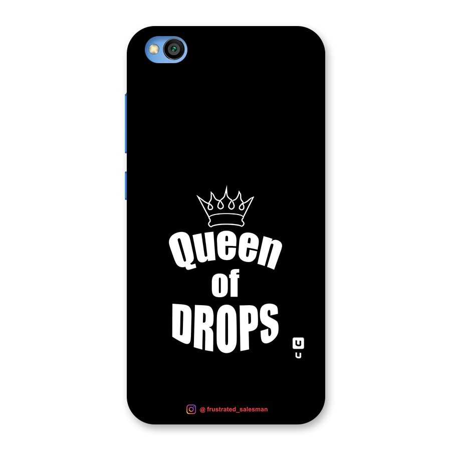 Queen of Drops Black Back Case for Redmi Go