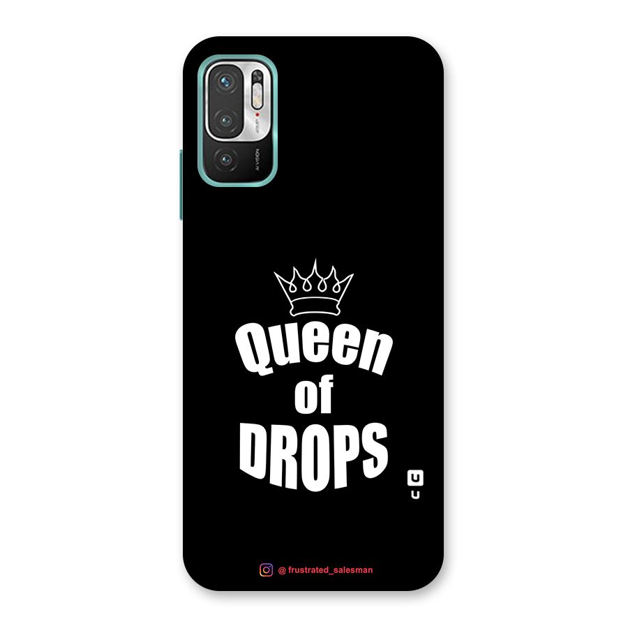 Queen of Drops Black Back Case for Redmi Note 10T 5G