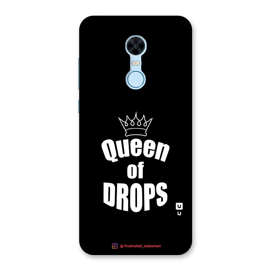 Queen of Drops Black Back Case for Redmi Note 5