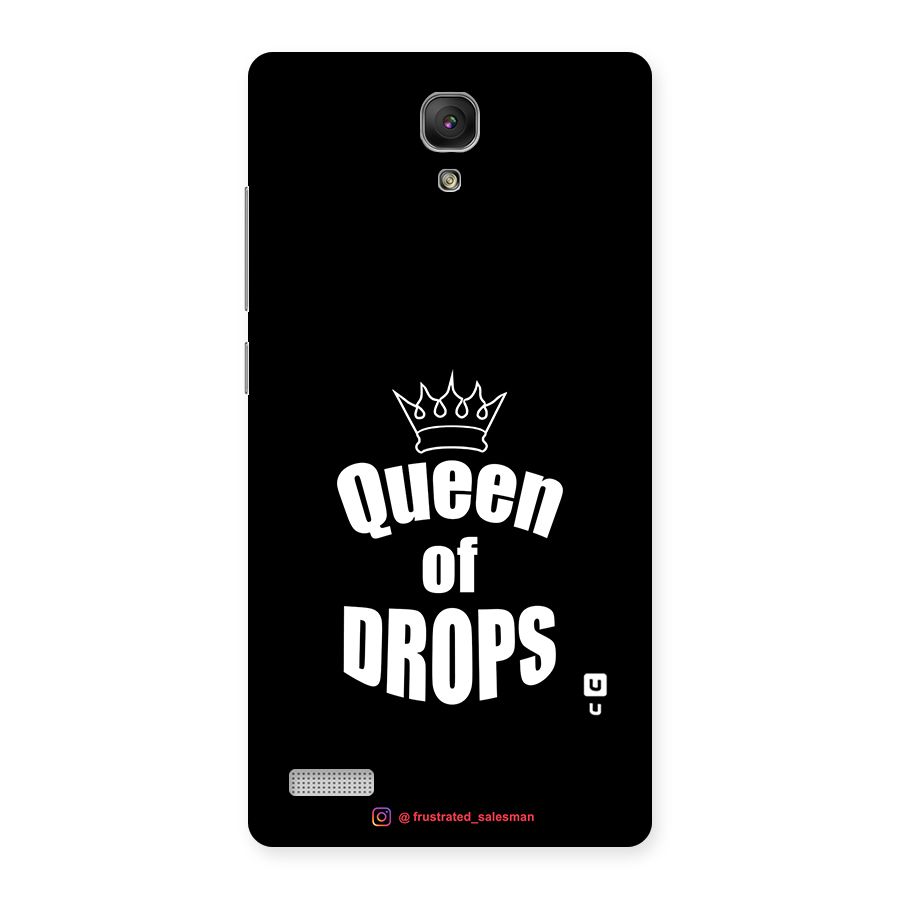 Queen of Drops Black Back Case for Redmi Note Prime