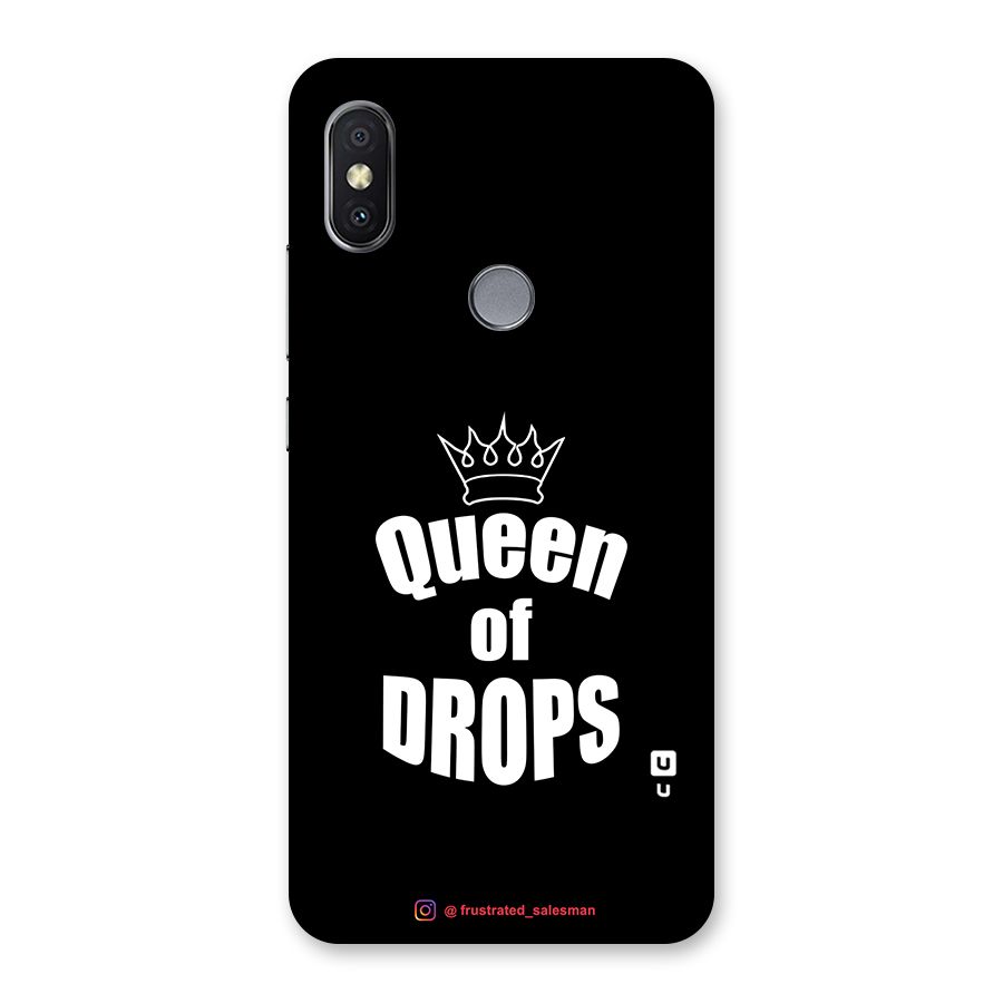Queen of Drops Black Back Case for Redmi Y2