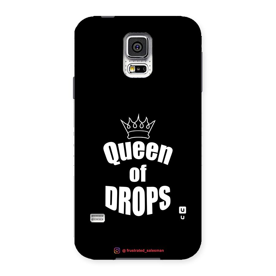 Queen of Drops Black Back Case for Samsung Galaxy S5