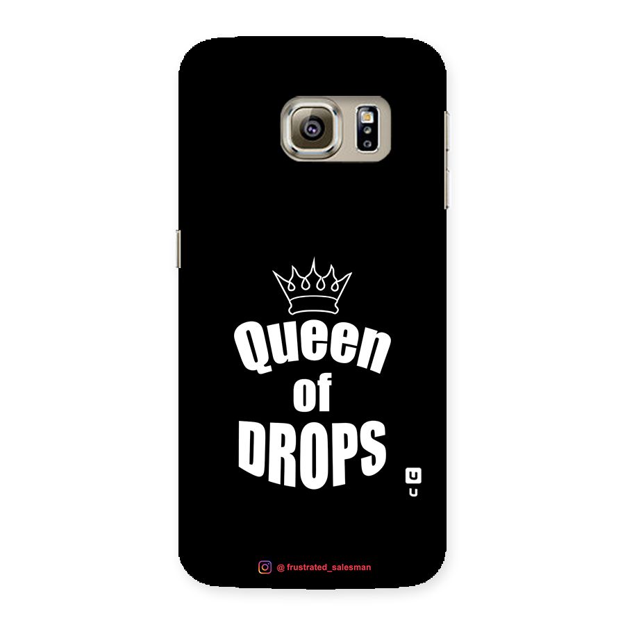 Queen of Drops Black Back Case for Samsung Galaxy S6 Edge