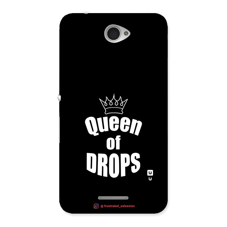 Queen of Drops Black Back Case for Sony Xperia E4