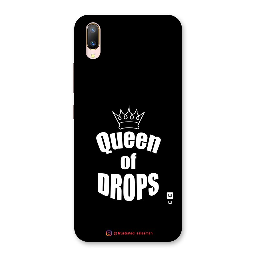 Queen of Drops Black Back Case for Vivo V11 Pro