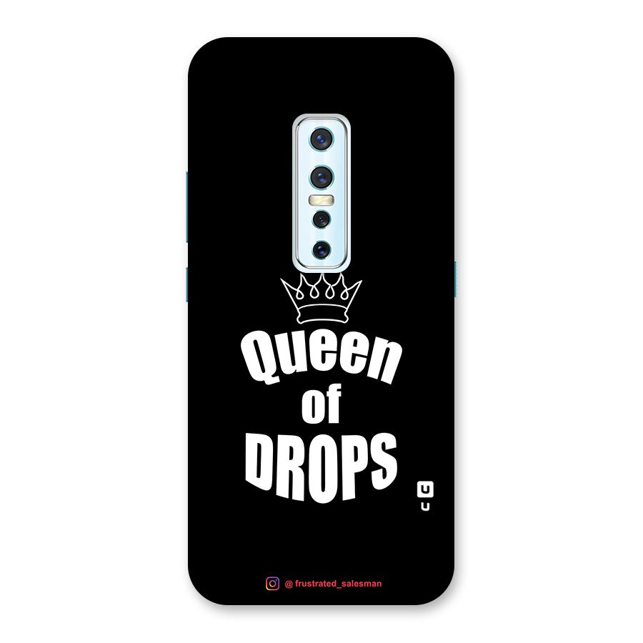 Queen of Drops Black Back Case for Vivo V17 Pro