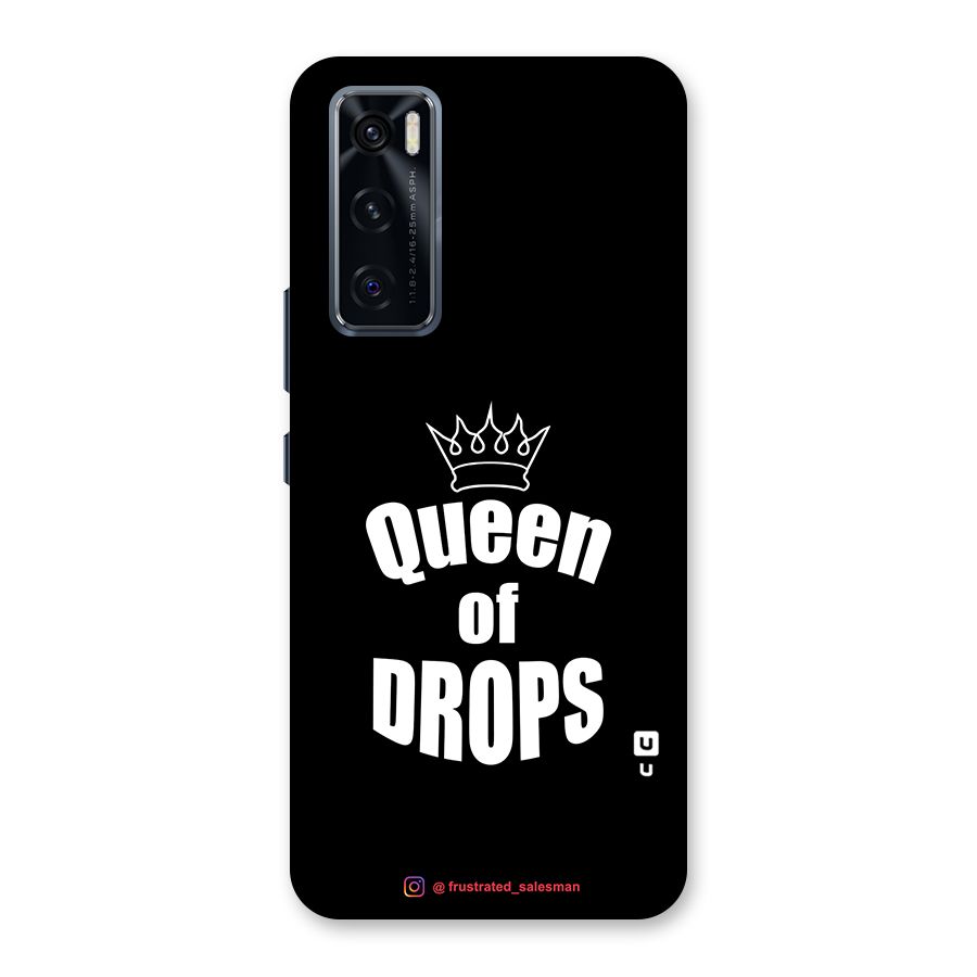 Queen of Drops Black Back Case for Vivo V20 SE