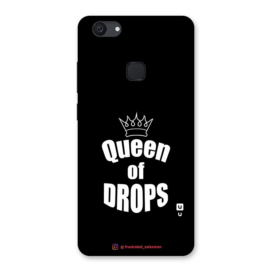 Queen of Drops Black Back Case for Vivo V7 Plus