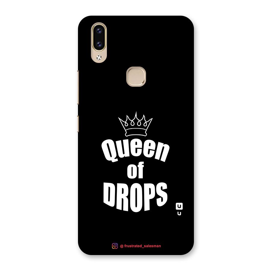 Queen of Drops Black Back Case for Vivo V9 Youth
