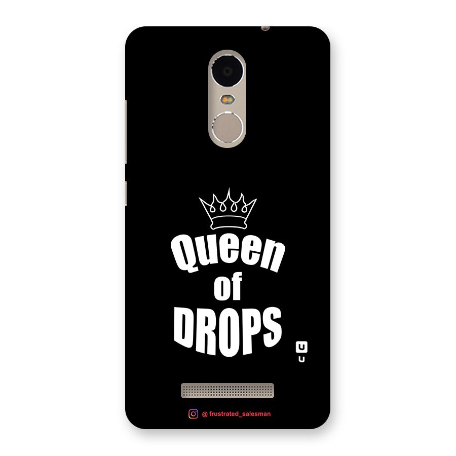 Queen of Drops Black Back Case for Xiaomi Redmi Note 3